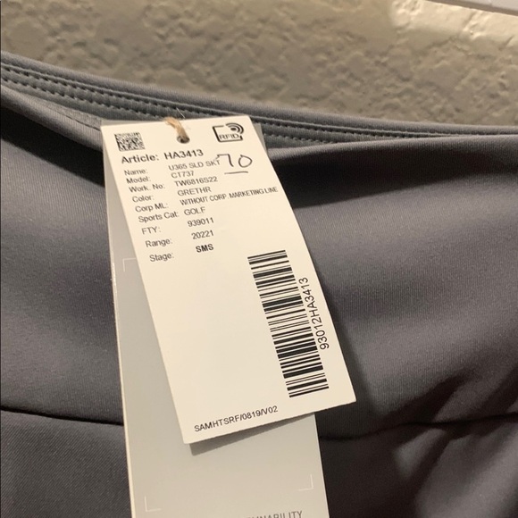 Adidas Gray Mini A-Line Skirt for Athletic Wear - Picture 3 of 11